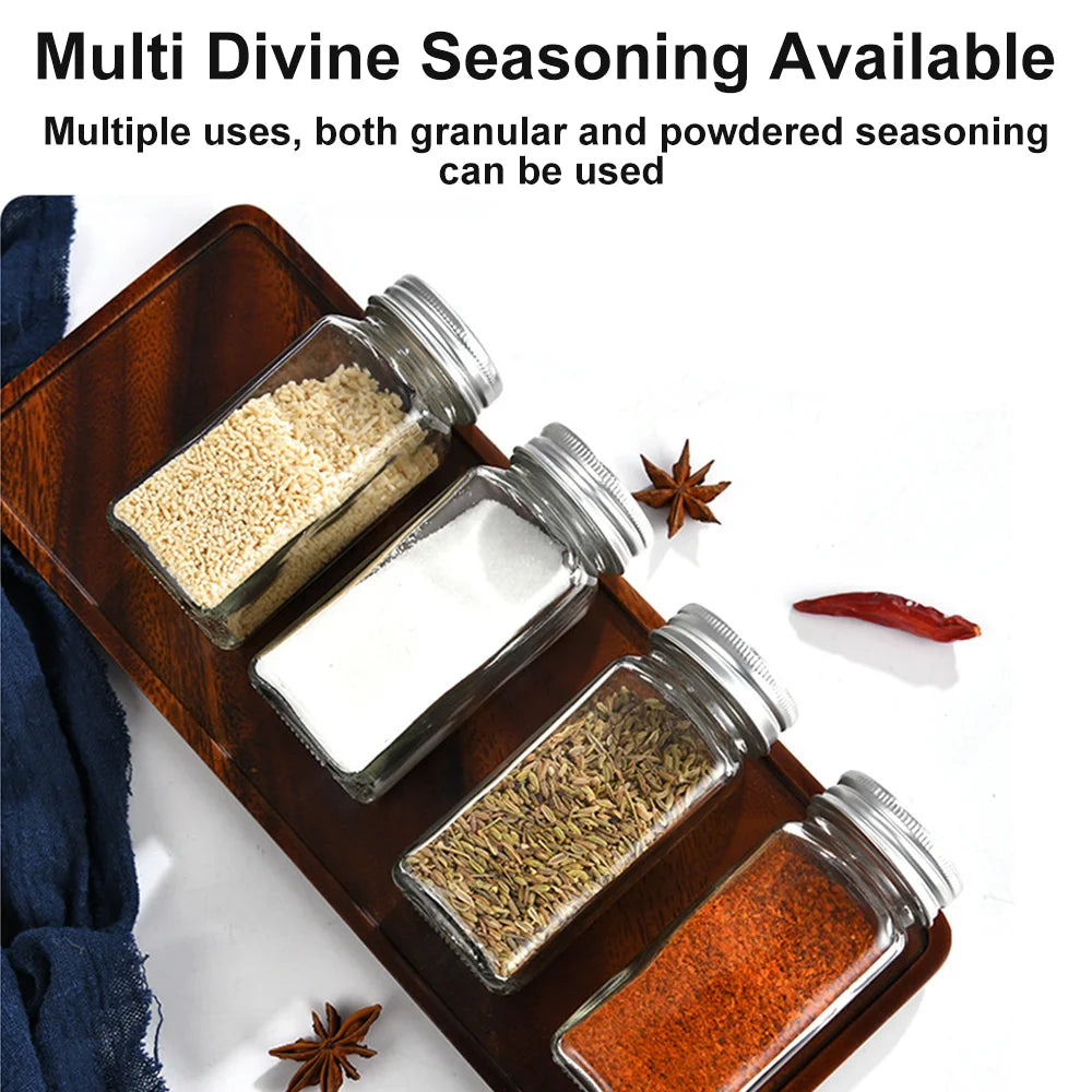 12pcs Glass Spice Jars Set