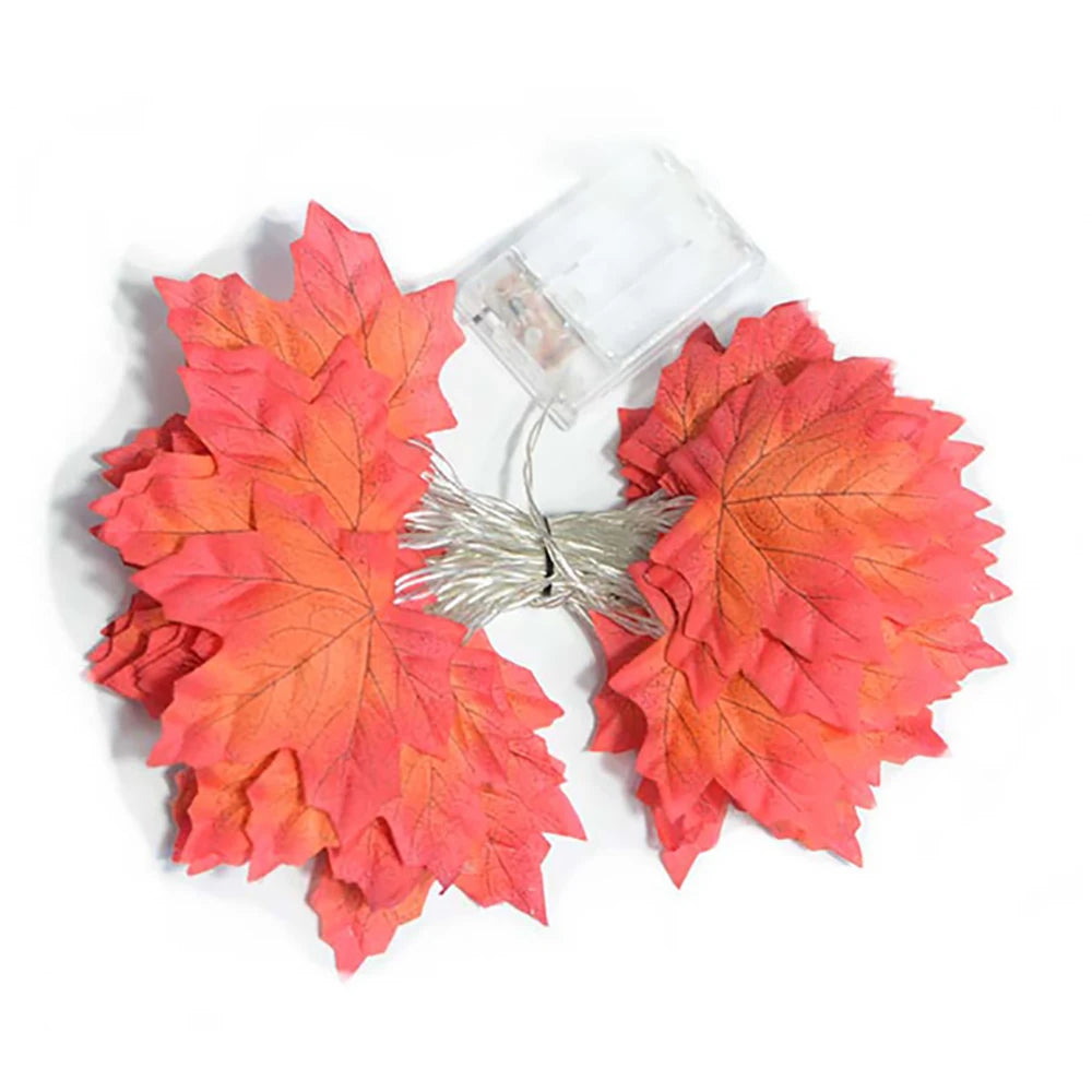 Halloween LED Maple Leaf String Lights | Artificial Leaf Garland | USB or Battery | 2M, 3M & 6M | Indoor Home Decoration