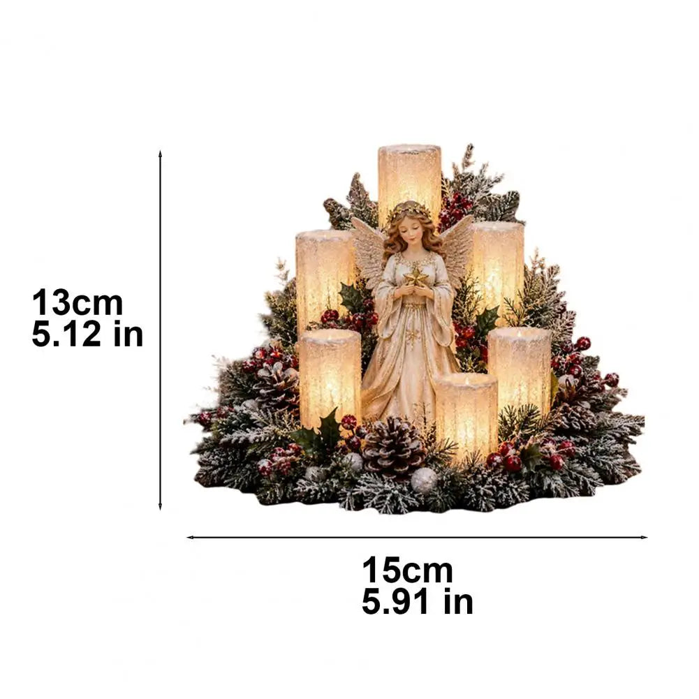 Warm Glow Christmas Table Centerpiece - USB-Powered LED Ornament