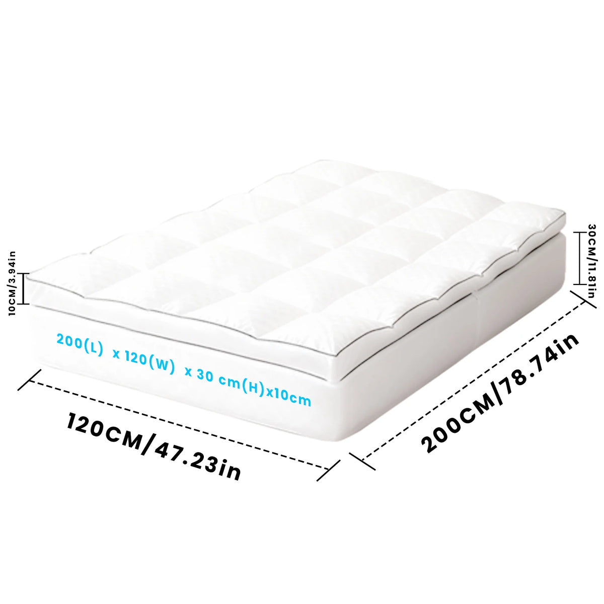 Quilted Mattress Topper & Protector – Anti-Allergy, Breathable & Extra Deep Fit | All UK Sizes