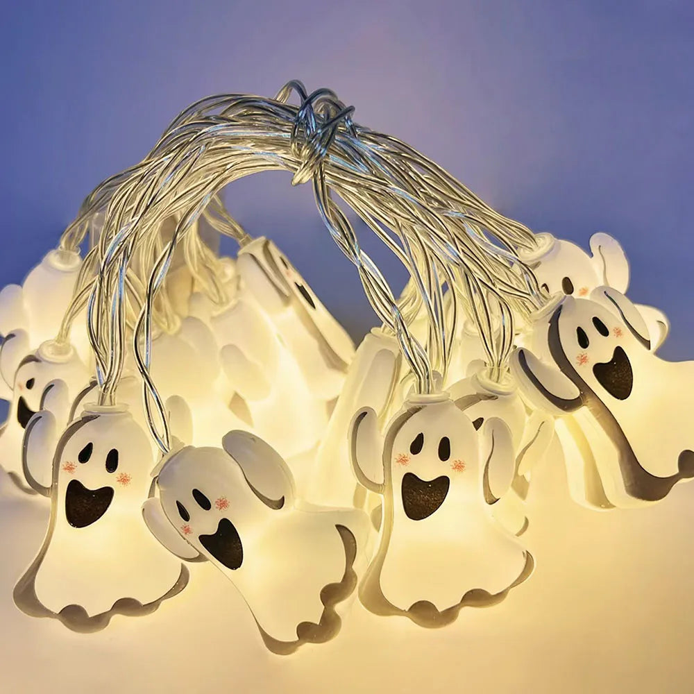 Halloween LED String Lights | Pumpkin, Ghost & Spider Web Designs | Indoor & Outdoor