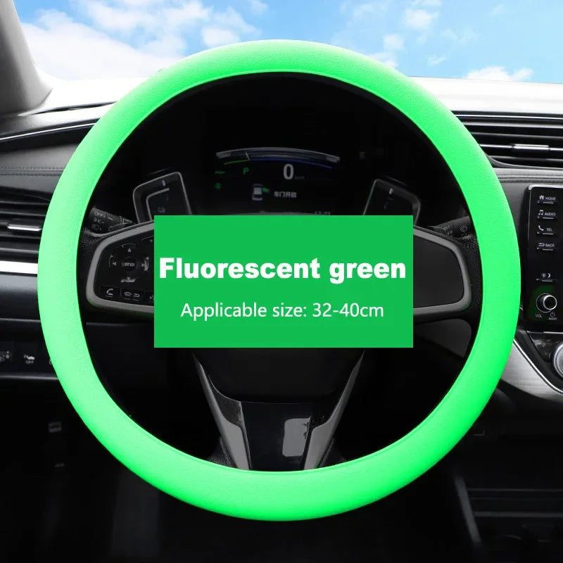 Silicone Steering Wheel Cover | Non-Slip Breathable Universal Fit 38cm | 14 Colours | Car Accessory