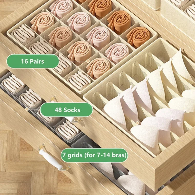 Drawer Organiser Storage Box | Wardrobe Divider for Underwear, Socks & Clothes