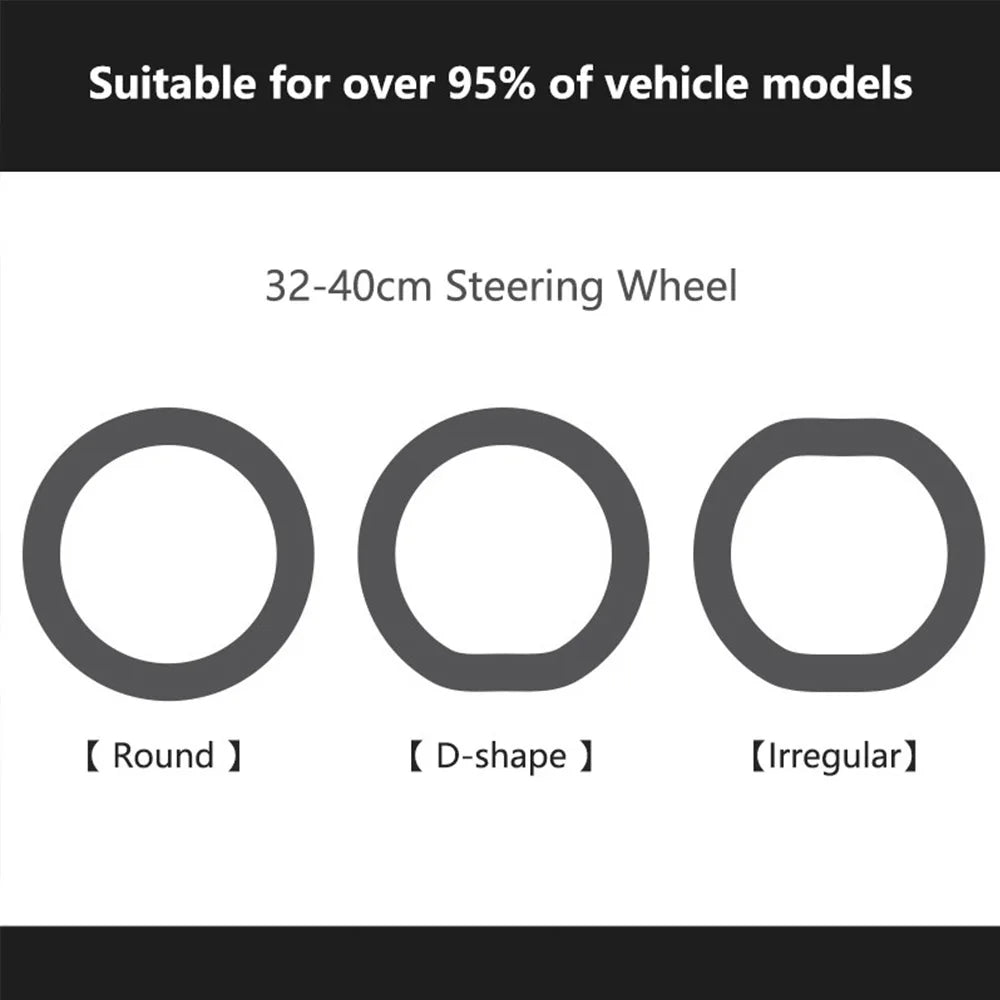 Silicone Steering Wheel Cover | Non-Slip Breathable Universal Fit 38cm | 14 Colours | Car Accessory