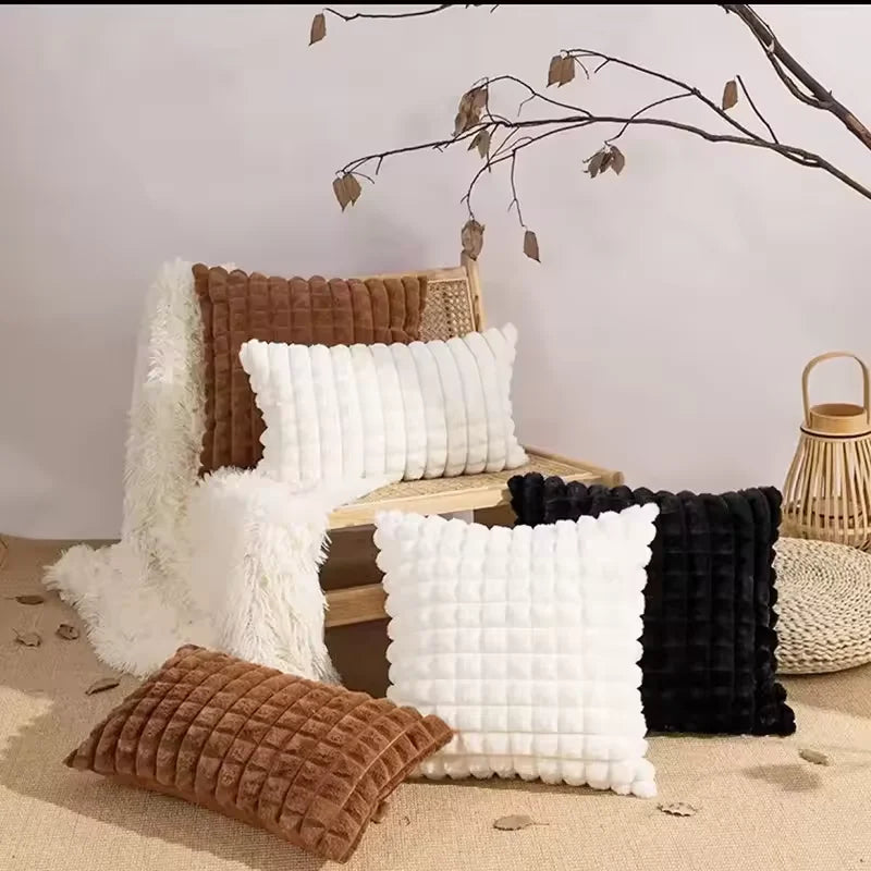 Soft Fur Cushion Cover, 45 x 45 cm | Plush Square Pillowcase