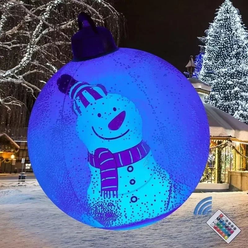 Outdoor Christmas Balloons | Light-Up LED & Standard | Santa, Snowman & Xmas Tree | Garden Party Decoration