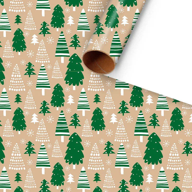 Christmas Gift Wrapping Kit - 7 Piece Set | Wrapping Paper| Tags| Paper Cutter | Storage Bag|Greeting Cards