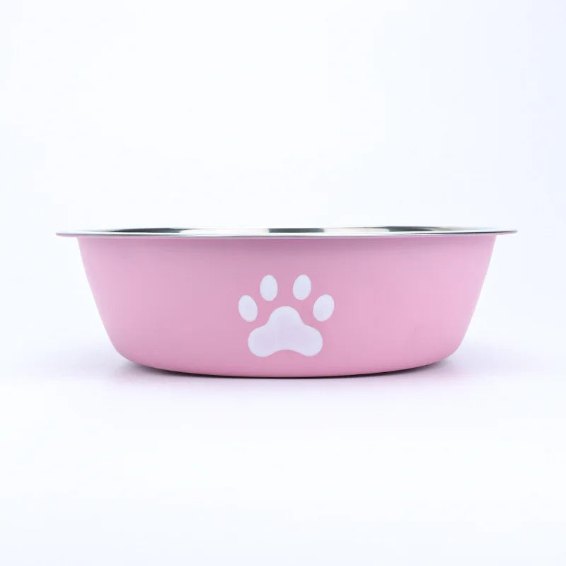 Stainless Steel Dog Bowl – Anti-Tip, Large Capacity Food & Water Bowl for Dogs | Blue, Grey & Pink