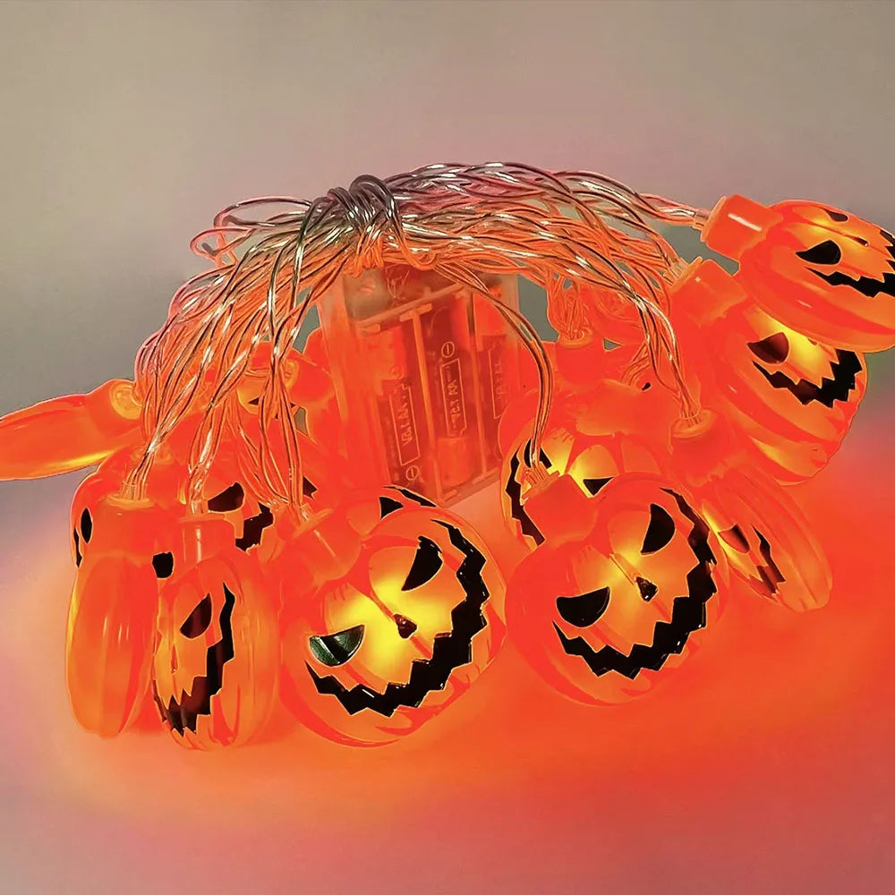 Halloween LED String Lights | Pumpkin, Ghost & Spider Web Designs | Indoor & Outdoor