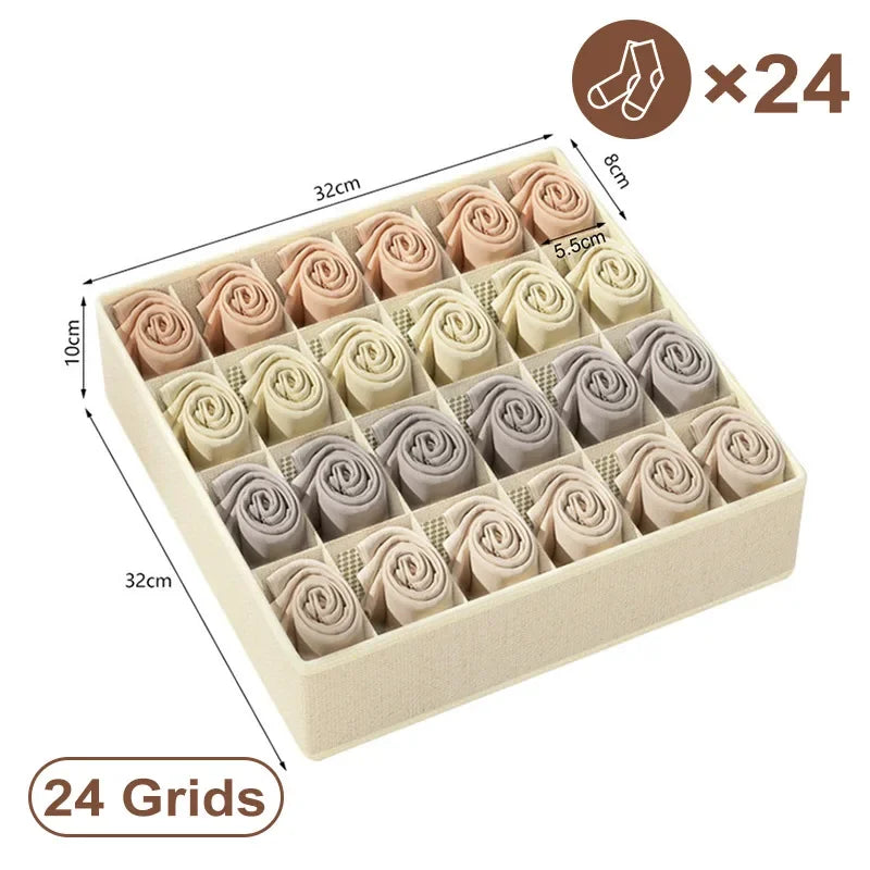 Drawer Organiser Storage Box | Wardrobe Divider for Underwear, Socks & Clothes