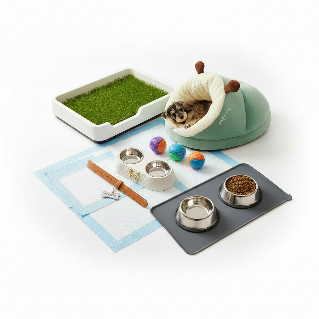 Puppy Starter Bundle with Double Bowl